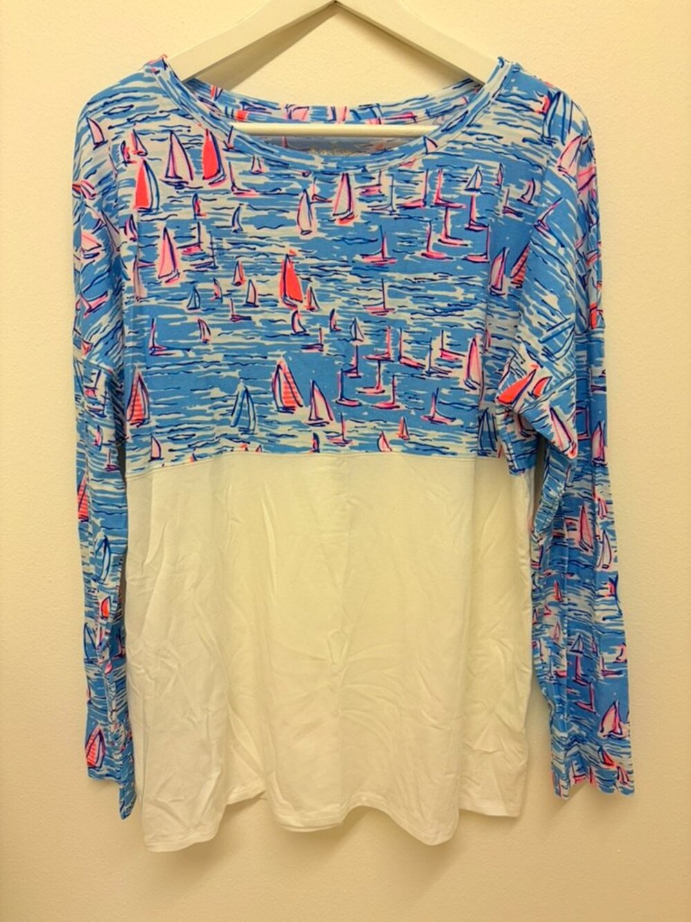 Lilly Pulitzer Finn top Zanzibar boatylicious size large